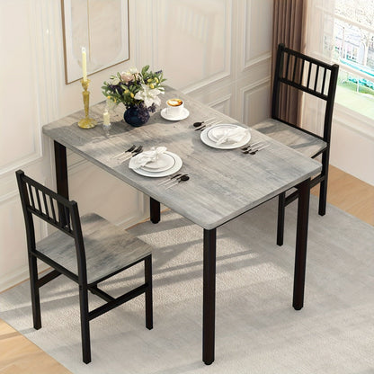 3-Piece Dining Table Set with Two Chairs Included for Work, Display, and Everyday Use detail image - detail view 13