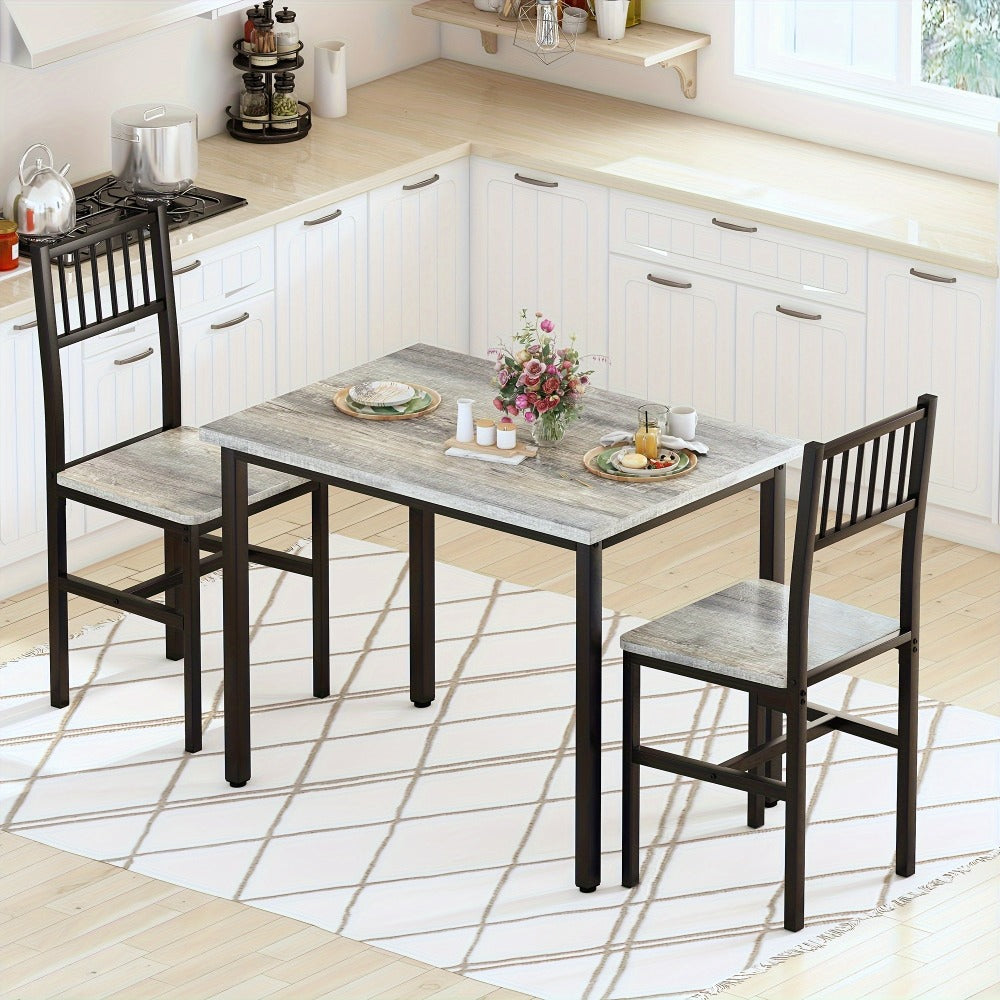 3-Piece Dining Table Set with Two Chairs Included for Work, Display, and Everyday Use detail image - detail view 14