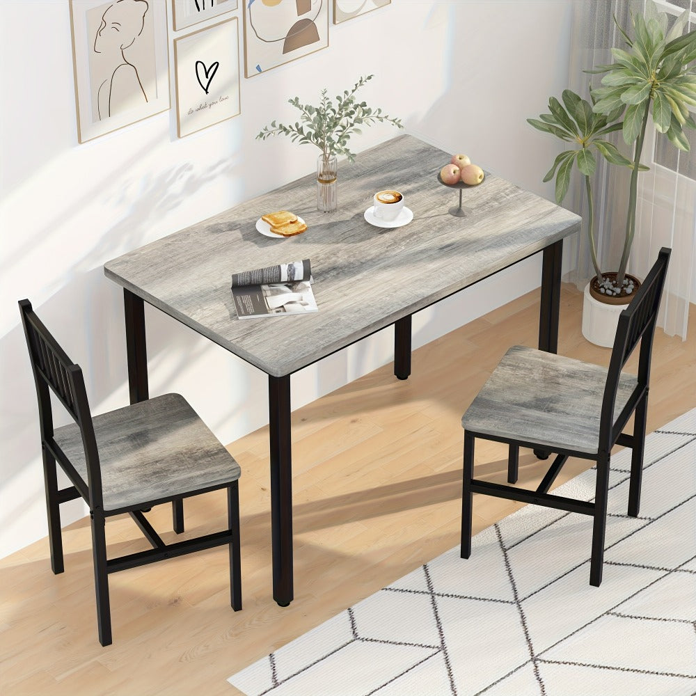 3-Piece Dining Table Set with Two Chairs Included for Work, Display, and Everyday Use detail image - detail view 16
