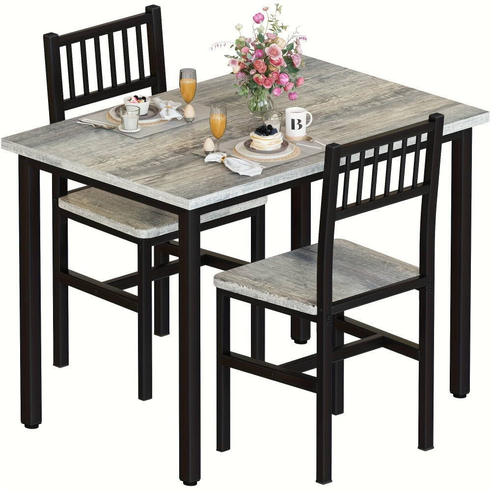 3-Piece Dining Table Set with Two Chairs Included for Work, Display, and Everyday Use detail image - detail view 19