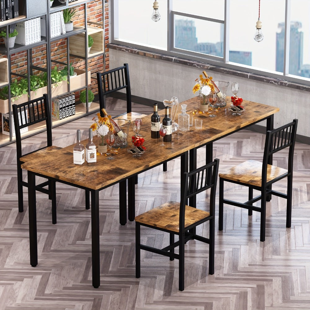 3-Piece Dining Table Set with Two Chairs Included for Work, Display, and Everyday Use detail image - detail view 4
