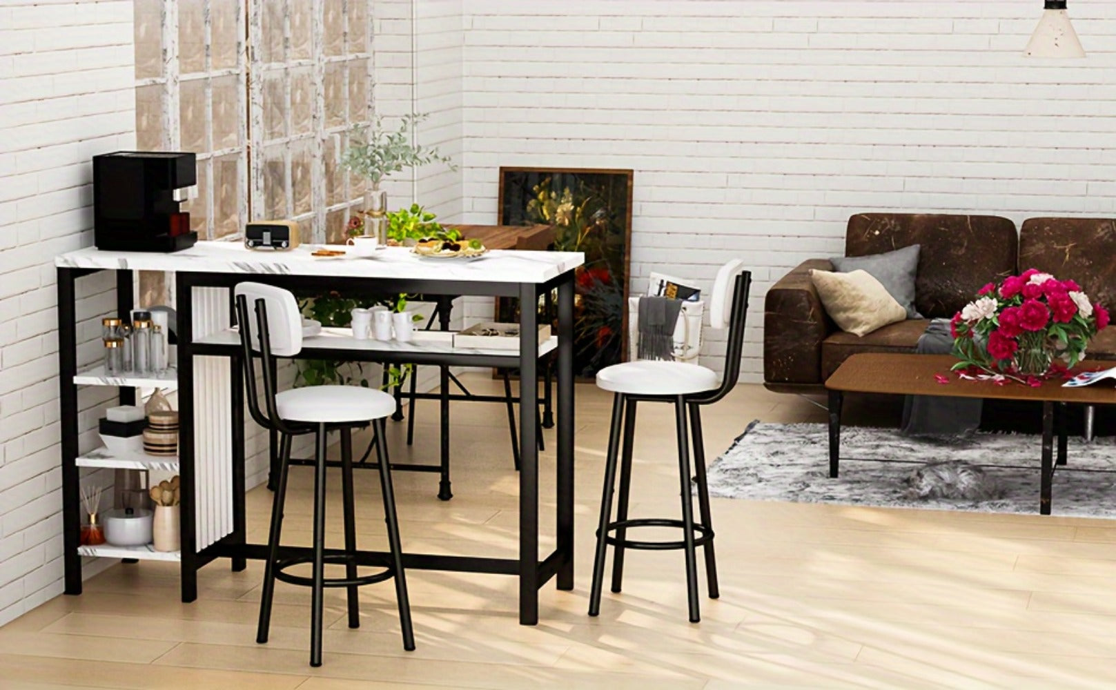 3-Piece Dining Table Sets And Breakfast Nook Sets for Kitchen and Home Office detail image - detail view 16