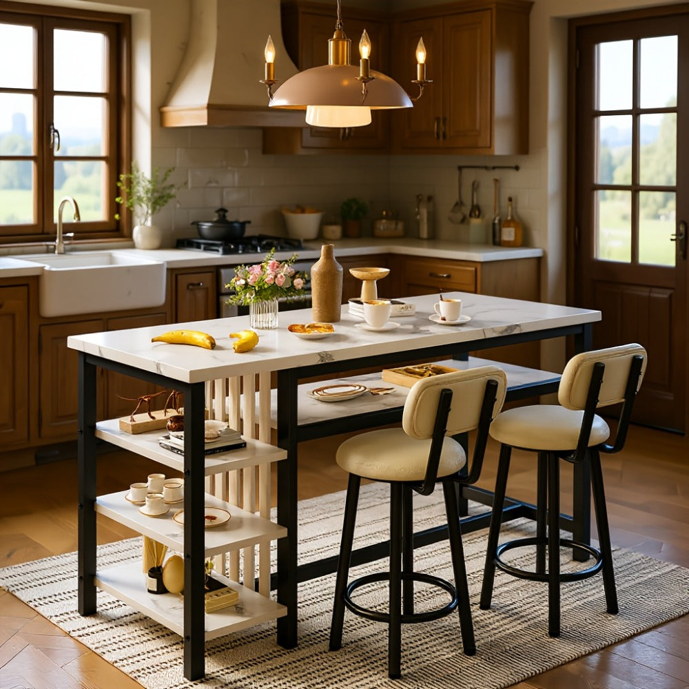 3-Piece Dining Table Sets And Breakfast Nook Sets for Kitchen and Home Office detail image
