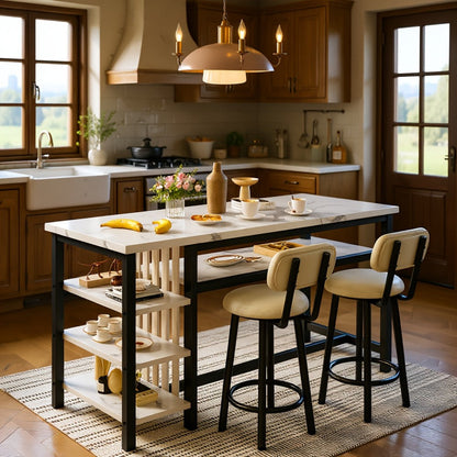 3-Piece Dining Table Sets And Breakfast Nook Sets for Kitchen and Home Office detail image