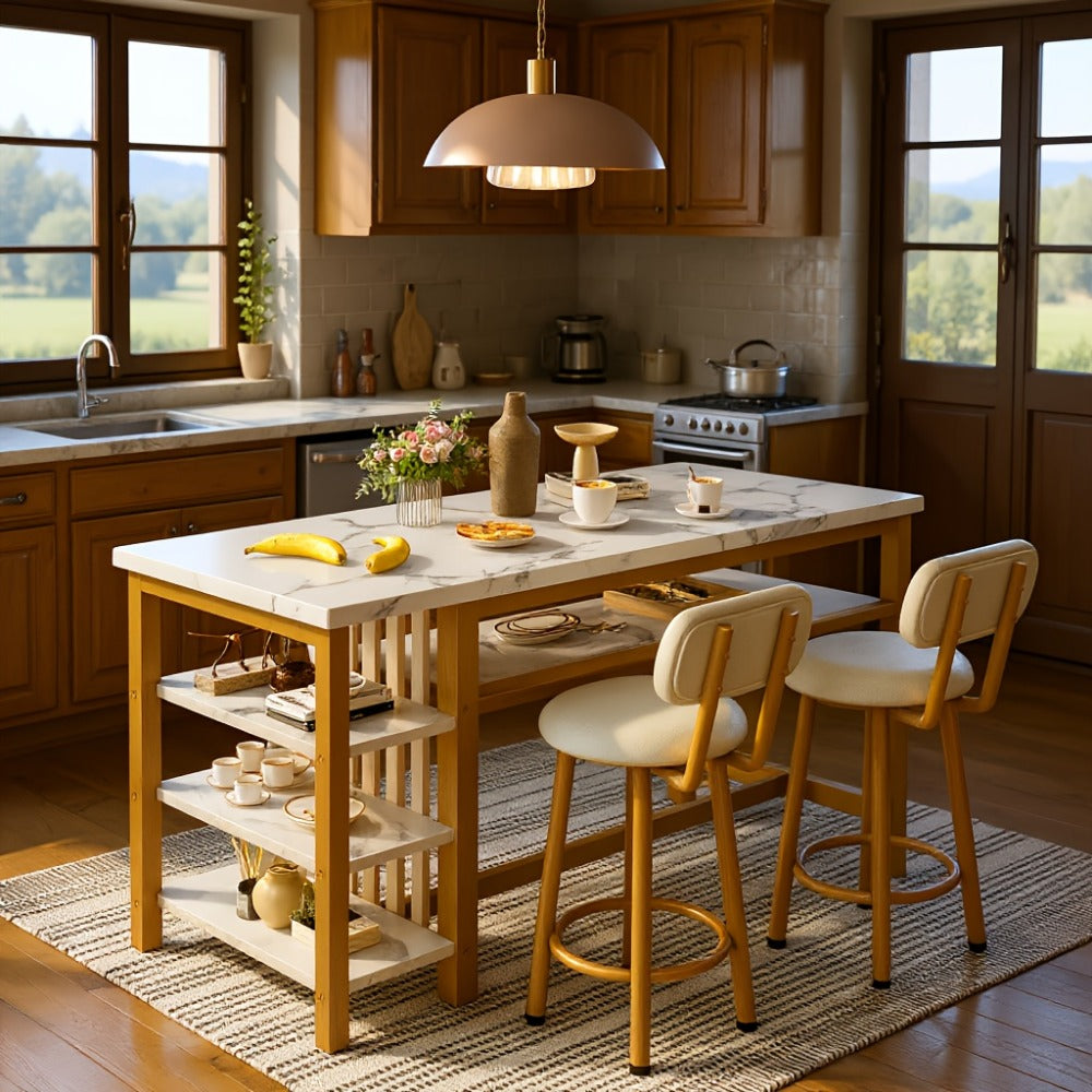 3-Piece Dining Table Sets And Breakfast Nook Sets for Kitchen and Home Office detail image - detail view 5