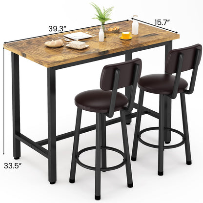 3-Piece Pub Dining Sets And Bar Table Sets for Kitchen and Living Room detail image - detail view 10
