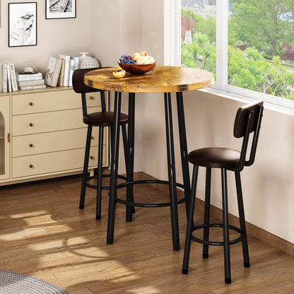3-Piece Pub Dining Sets And Bar Table Sets for Kitchen and Living Room detail image