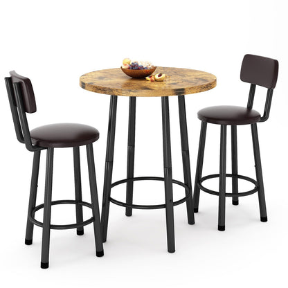 3-Piece Pub Dining Sets And Bar Table Sets for Kitchen and Living Room detail image - detail view 8