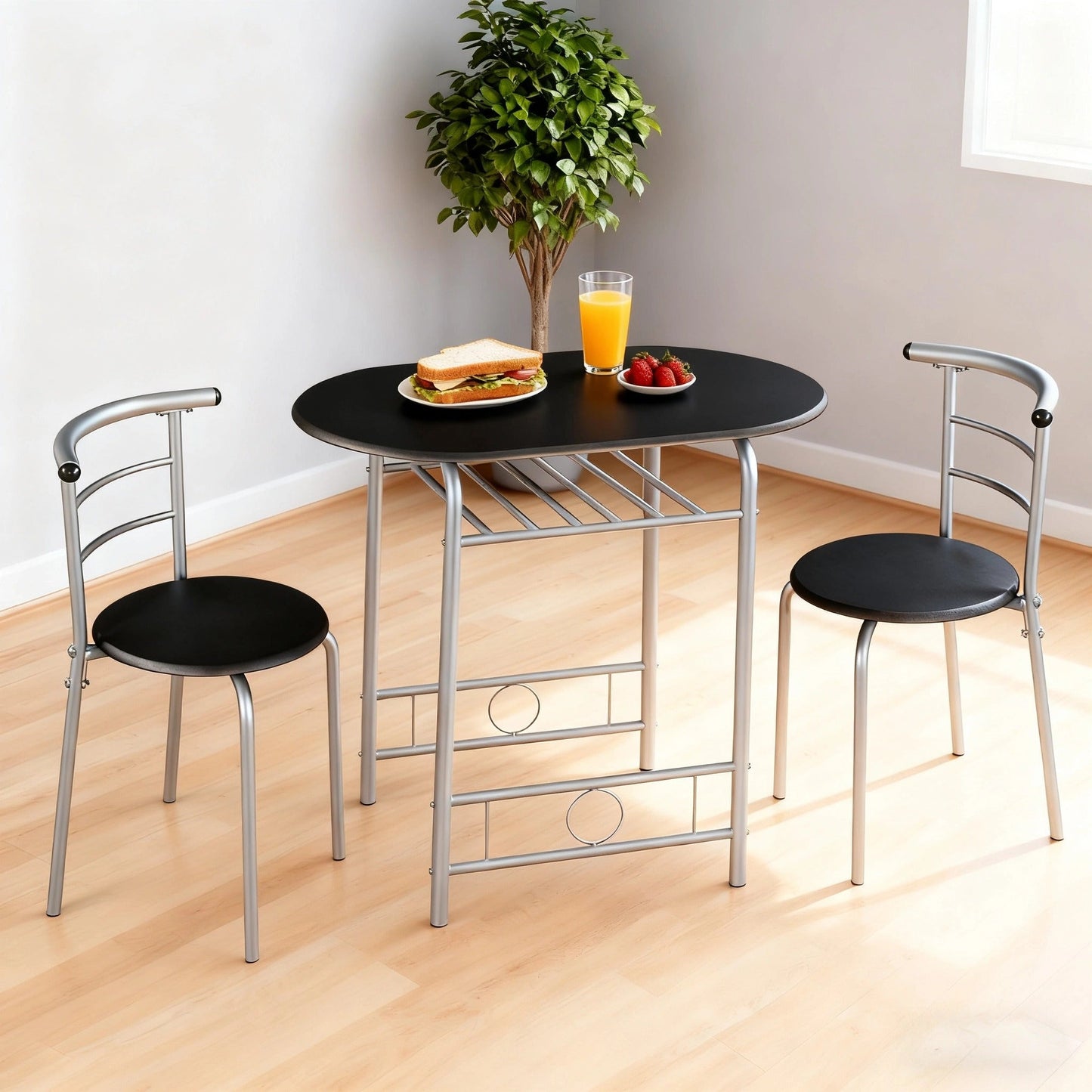 Dining Table Set shown in the Black option