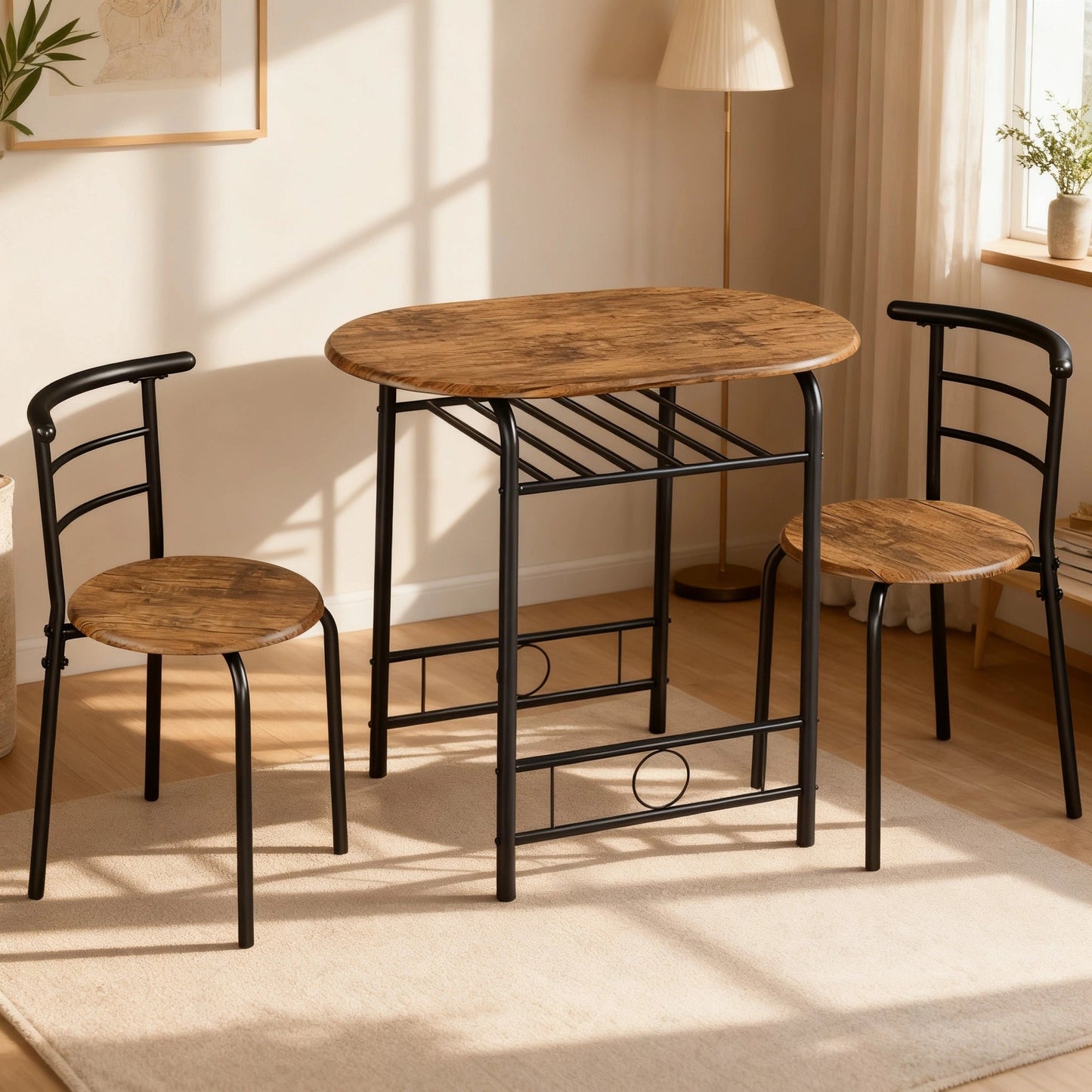 Dining Table Set shown in the Brown option
