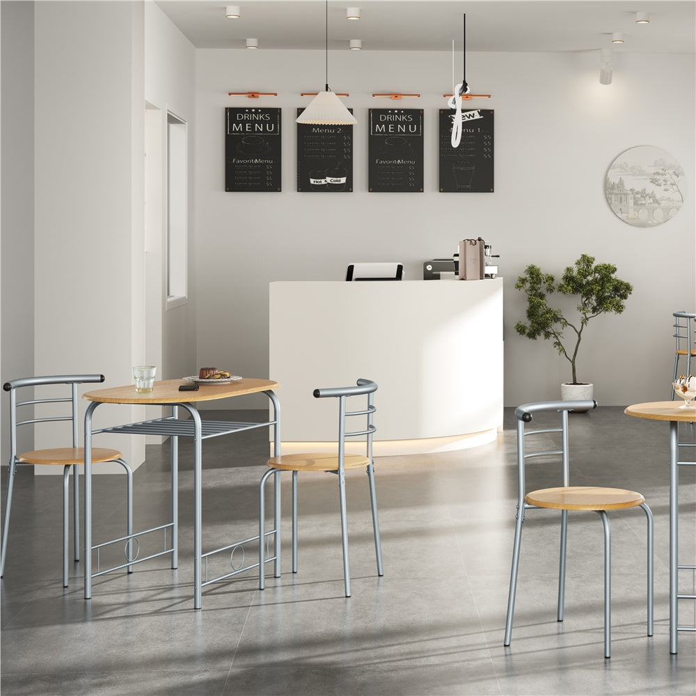 3-Piece Round Dining Table Set with Two Chairs Included and Waterproof Protection detail image - detail view 11