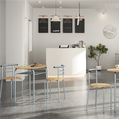 3-Piece Round Dining Table Set with Two Chairs Included and Waterproof Protection detail image - detail view 11
