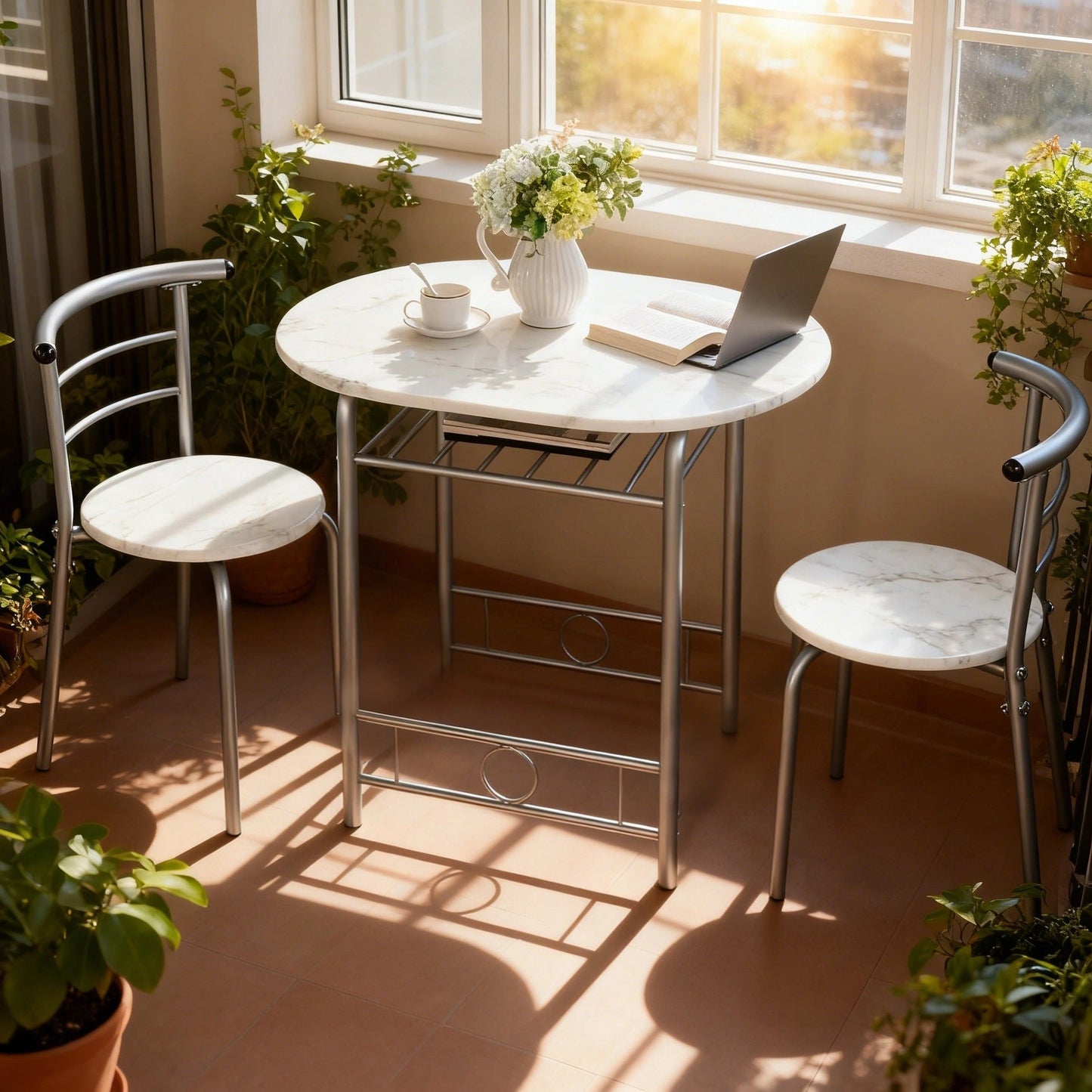 Dining Table Set shown in the White option