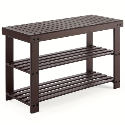 Shoe Rack shown in the Brown-27.6IN option