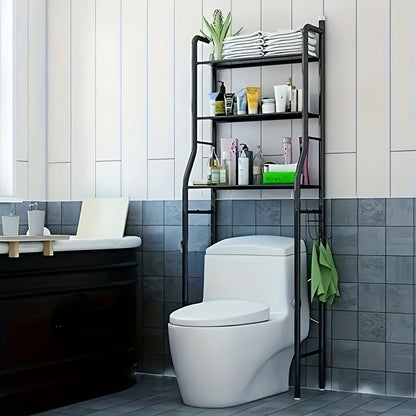 Bathroom Storage Rack shown in the Black option