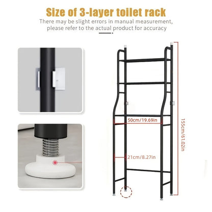 3-Tier Bathroom Storage Rack for Organized Everyday Storage and Daily Home Use detail image - detail view 4