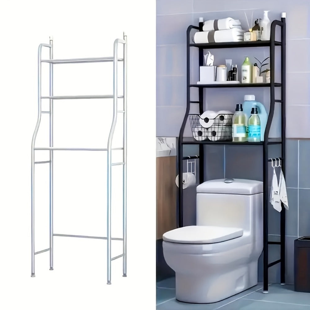 Bathroom Storage Rack, Over Toilet Storage Rack 3-Tier Modern Minimalist No Drill Includes shown in the main product view