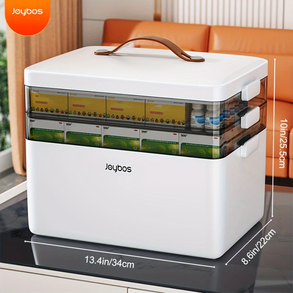 3-Tier Clear Storage Organizer with Secure Lid and Large-Capacity Storage detail image