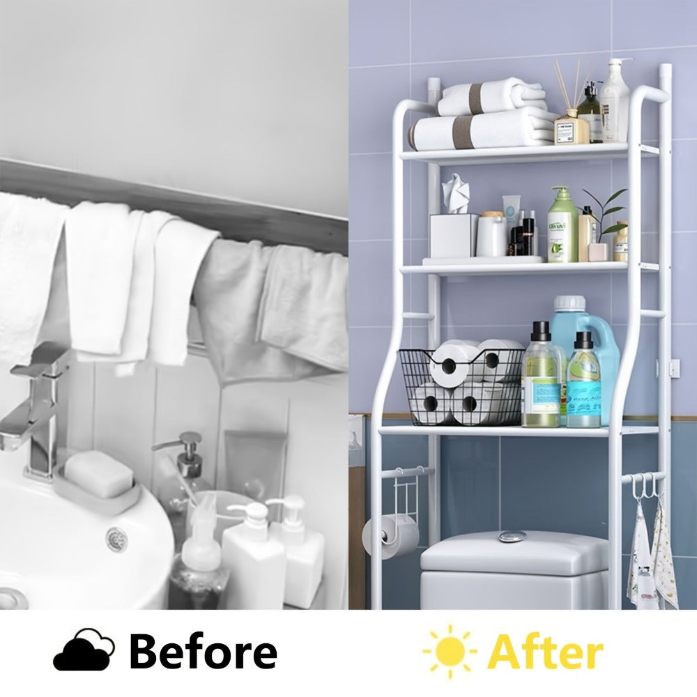 3-Tier Freestanding Bathroom Storage Shelf for Organized Everyday Storage detail image - detail view 11