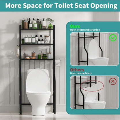 3-Tier Freestanding Over-the-Toilet Storage Organizer for Entryway and Living Room detail image