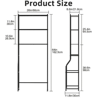 3-Tier Freestanding Over-the-Toilet Storage Organizer for Entryway and Living Room detail image - detail view 3
