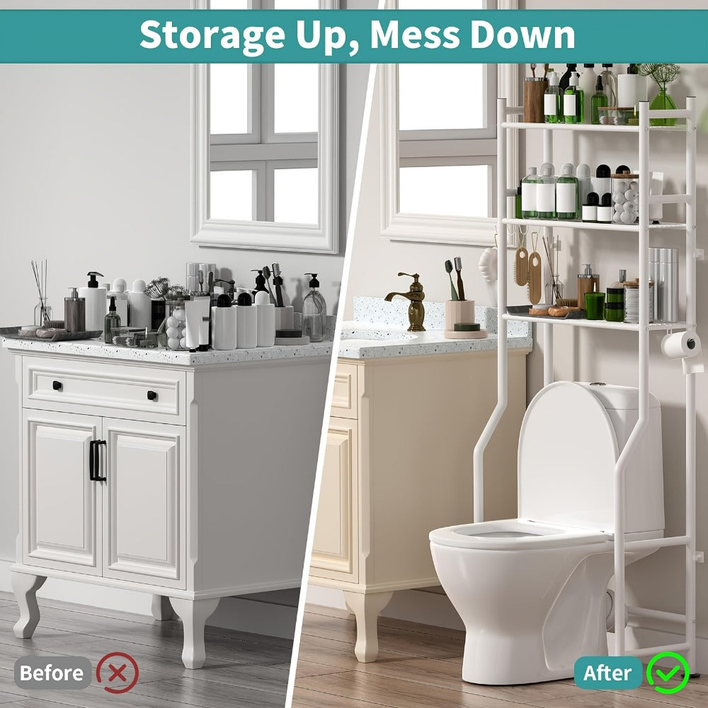 3-Tier Freestanding Over-the-Toilet Storage Organizer for Entryway and Living Room detail image - detail view 6