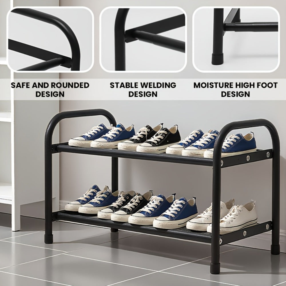 3-Tier Freestanding Shoe Rack, Freestanding Shoe Storage Rack for Entryway detail image - detail view 6