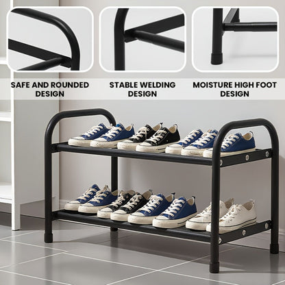 3-Tier Freestanding Shoe Rack, Freestanding Shoe Storage Rack for Entryway detail image - detail view 6