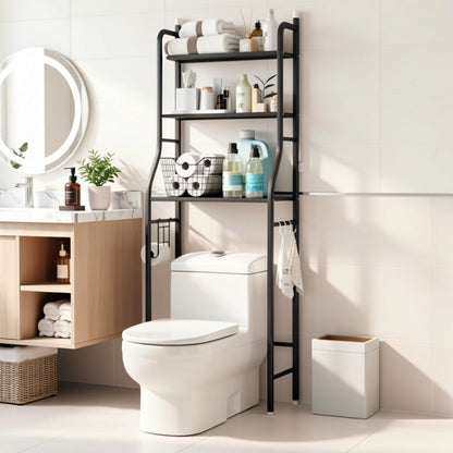 3-Tier Metal Bathroom Storage Rack with Tool-Free Assembly for Organized Everyday Storage detail image - detail view 8