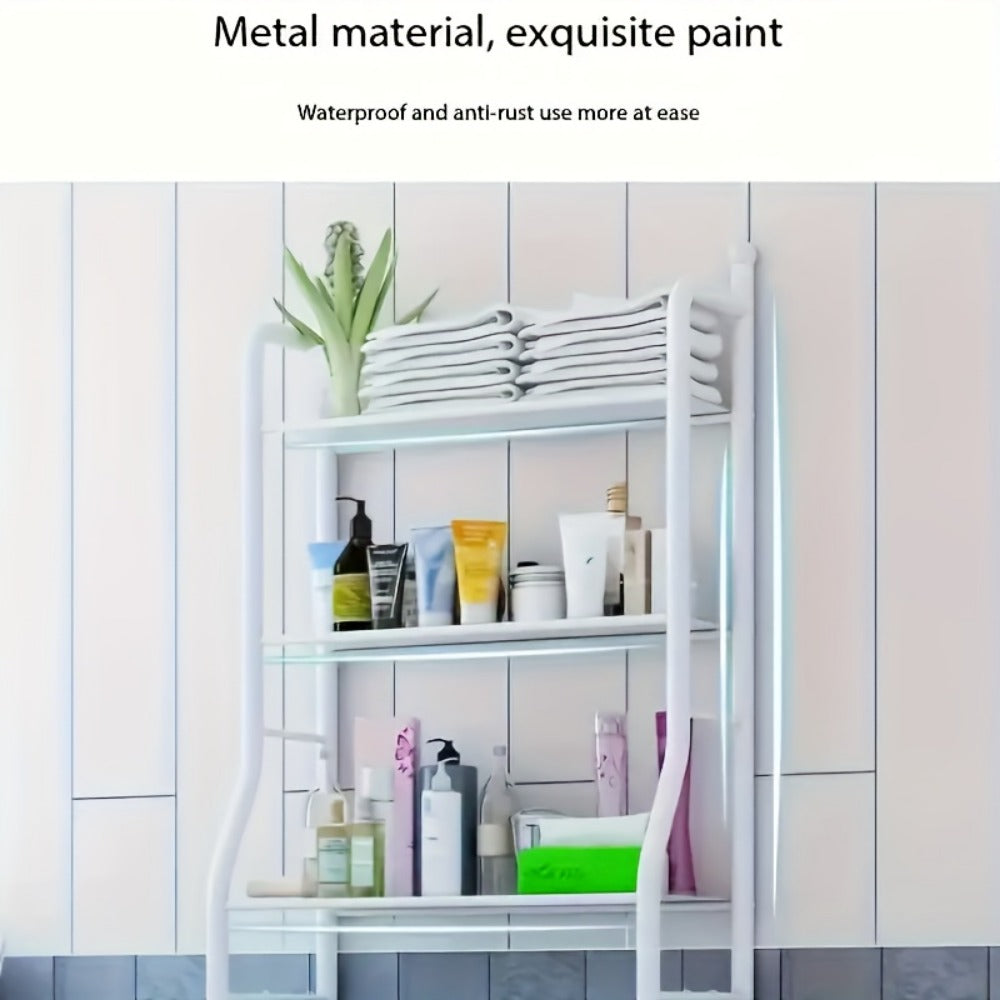 3-Tier Metal Over-the-Toilet Storage Organizer, Bathroom Space Saver detail image - detail view 5