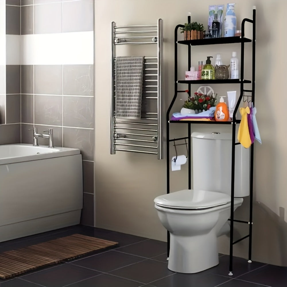 3-Tier Metal Over-the-Toilet Storage Organizer, Bathroom Space Saver detail image - detail view 8
