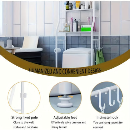 3-Tier Metal Over-the-Toilet Storage Organizer, Bathroom Space Saver detail image - detail view 9