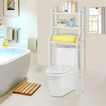 Bathroom Storage Rack shown in the 【white】 option