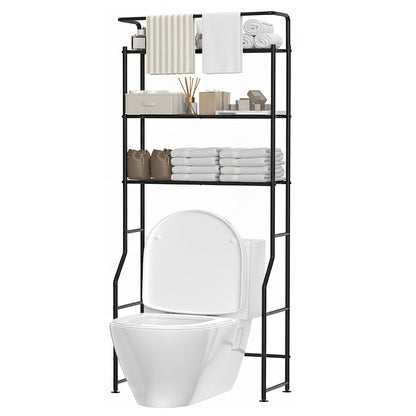 Over the Toilet Storage shown in the Black, Toilet Rack option
