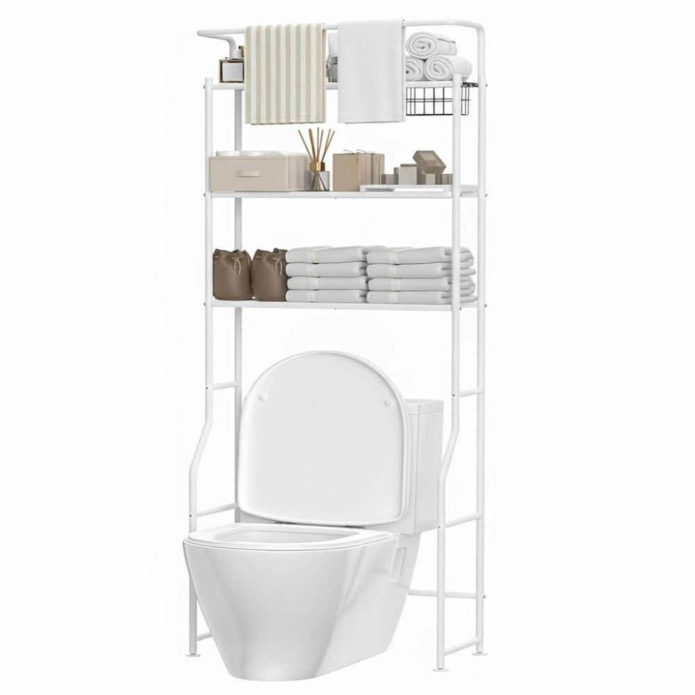 3-Tier Metal Over-the-Toilet Storage Organizer for Entryway and Bathroom detail image - detail view 3