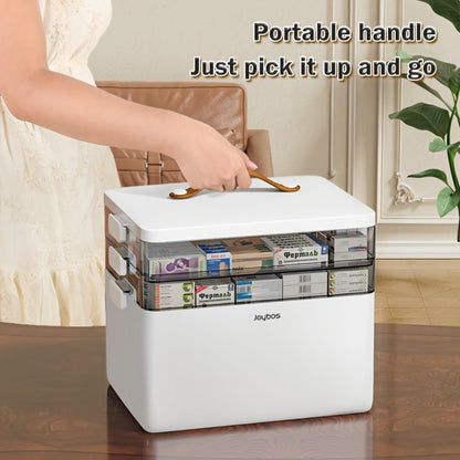 3-Tier Plastic Medicine Cabinet with Carry Handle for Organized Everyday Storage detail image - detail view 6