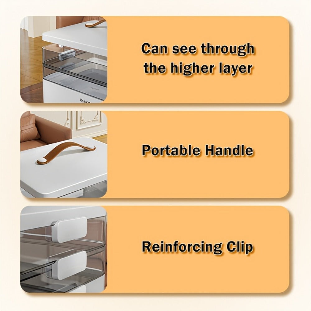 3-Tier Plastic Medicine Cabinet with Carry Handle for Organized Everyday Storage detail image - detail view 8