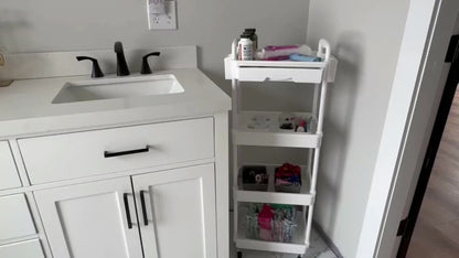 3-Tier Plastic Rolling Utility Cart for Living Room and Bedroom detail image - detail view 14