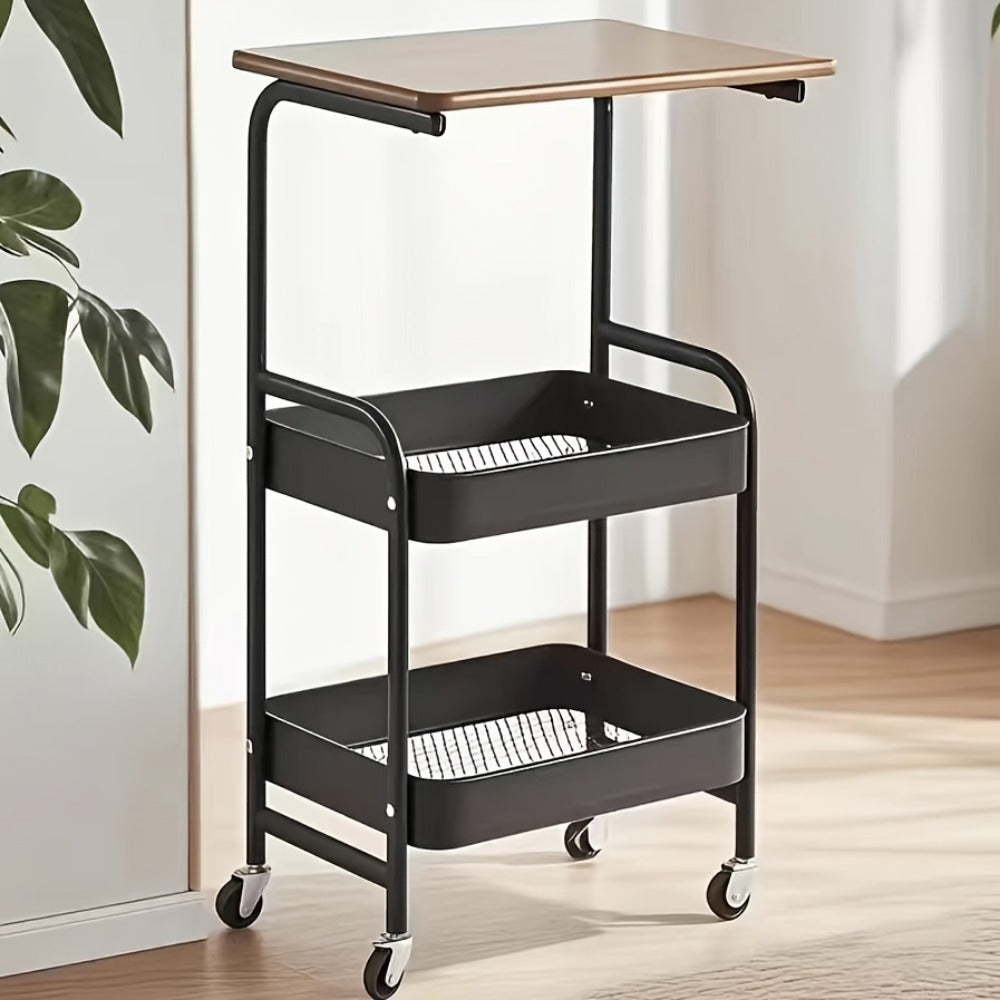 3-Tier Rolling Kitchen Cart with Rolling Wheels for Organized Everyday Storage detail image