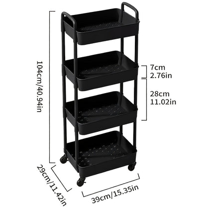 Rolling Storage Cart shown in the 401 white, 3 Tier option