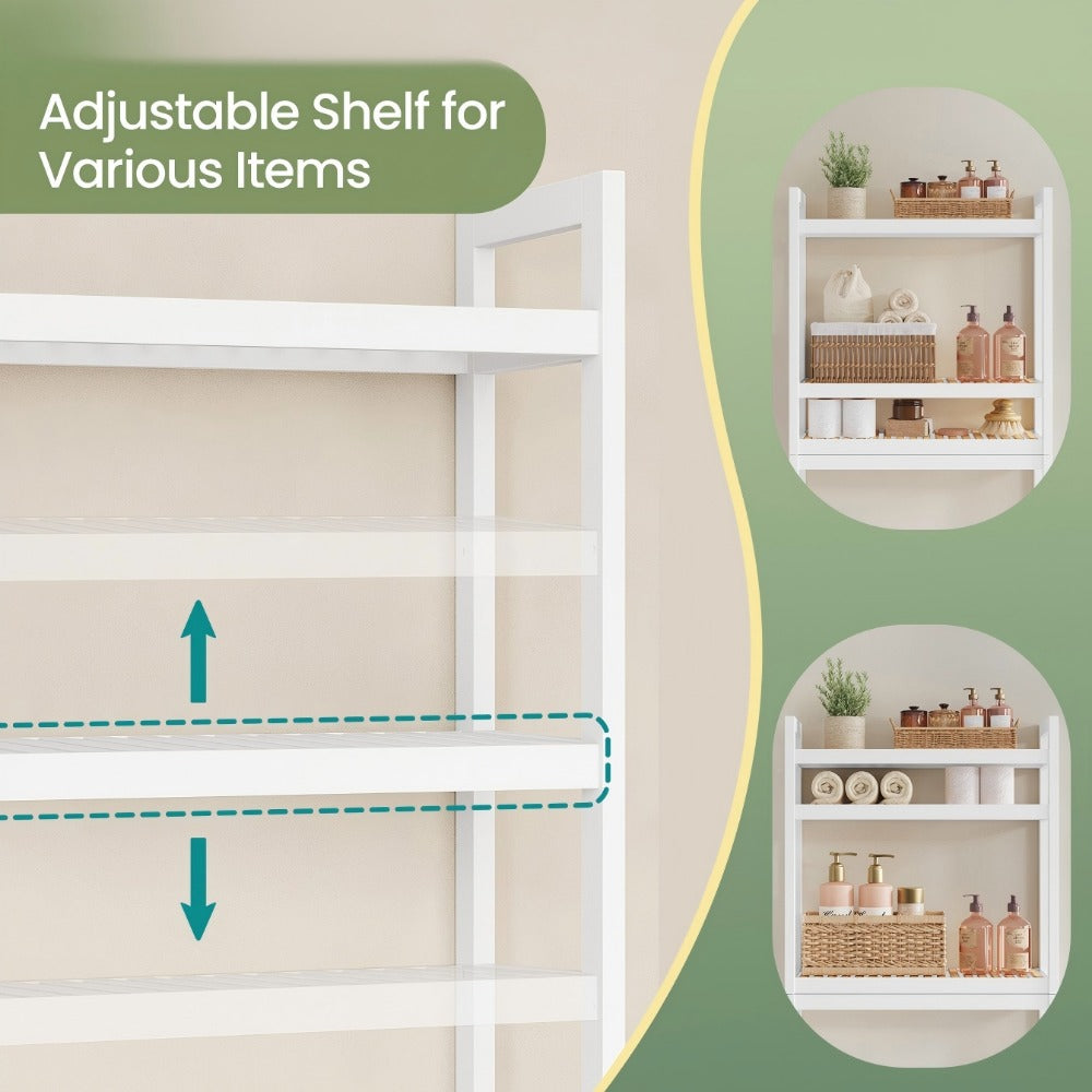 3-Tier Space-Saving Over-the-Toilet Storage Organizer with Adjustable Height for Entryway detail image - detail view 12