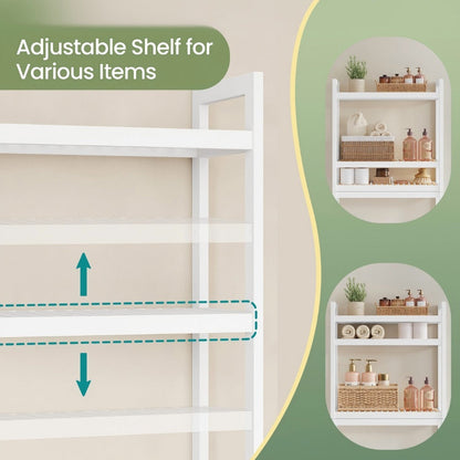 3-Tier Space-Saving Over-the-Toilet Storage Organizer with Adjustable Height for Entryway detail image - detail view 12