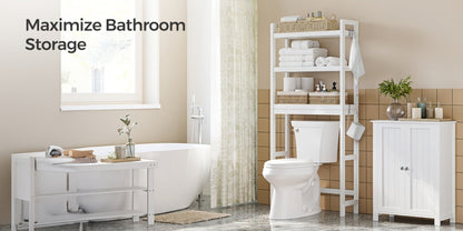 3-Tier Space-Saving Over-the-Toilet Storage Organizer with Adjustable Height for Entryway detail image - detail view 16