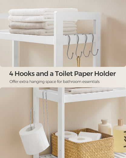 3-Tier Space-Saving Over-the-Toilet Storage Organizer with Adjustable Height for Entryway detail image - detail view 19