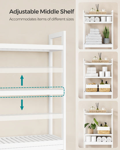 3-Tier Space-Saving Over-the-Toilet Storage Organizer with Adjustable Height for Entryway detail image - detail view 20