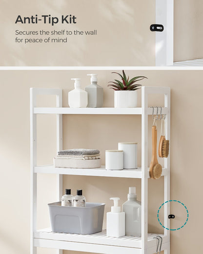 3-Tier Space-Saving Over-the-Toilet Storage Organizer with Adjustable Height for Entryway detail image - detail view 21