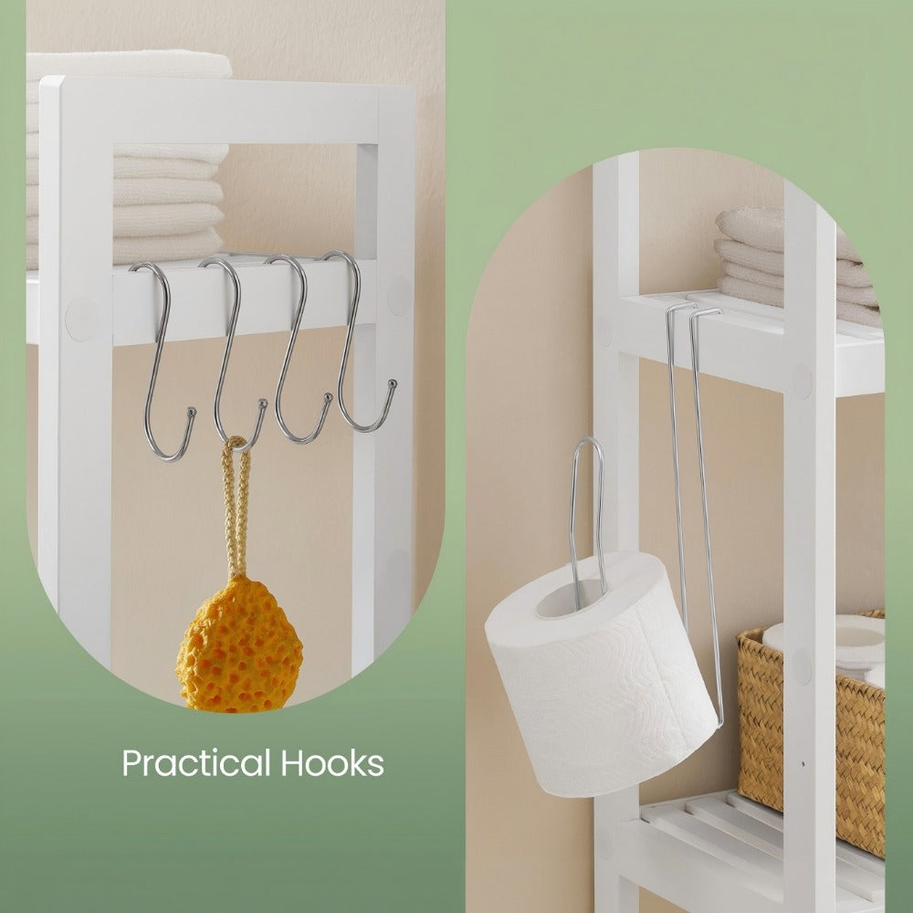 3-Tier Space-Saving Over-the-Toilet Storage Organizer with Adjustable Height for Entryway detail image - detail view 8