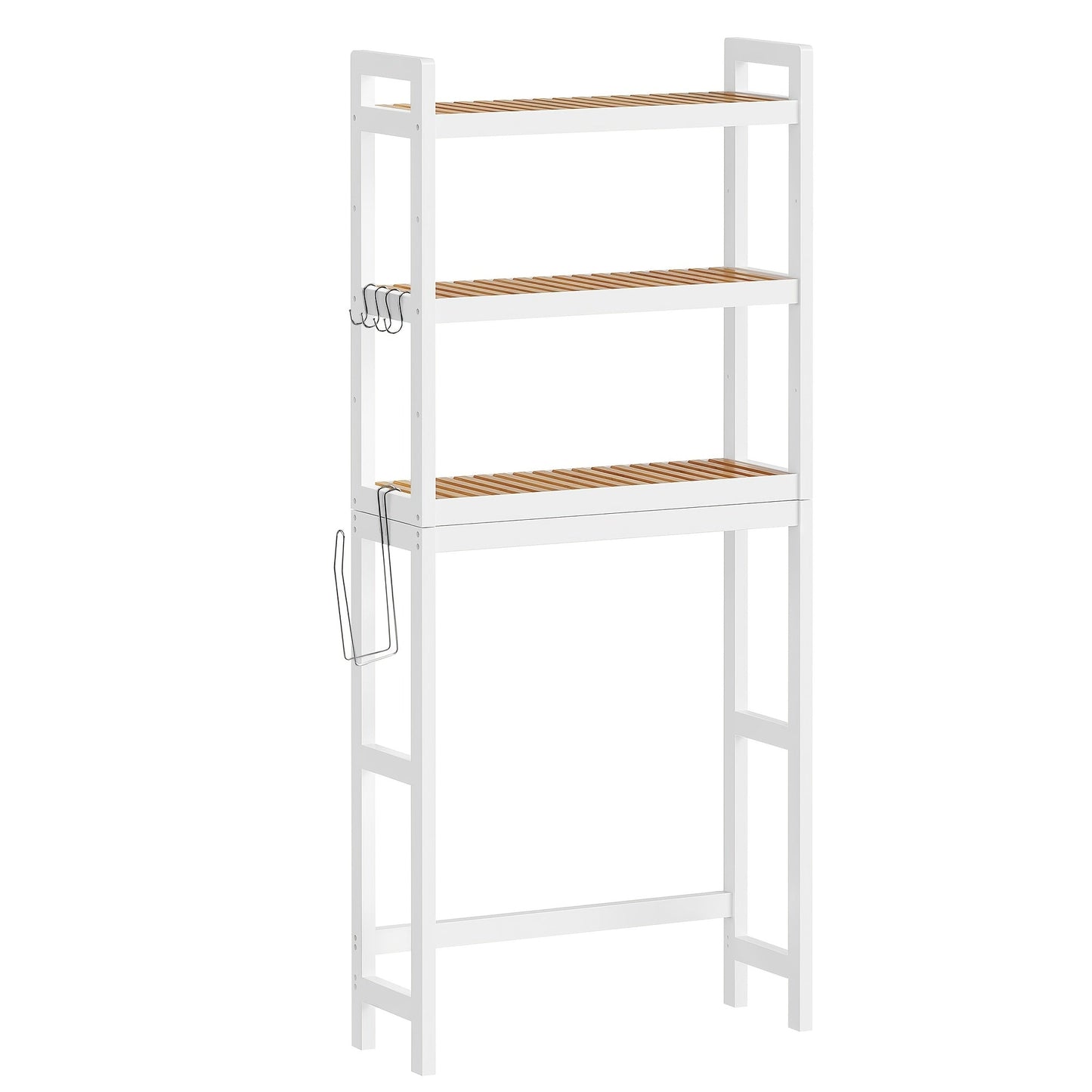 Over The Toilet Shelf shown in the White+Beige option
