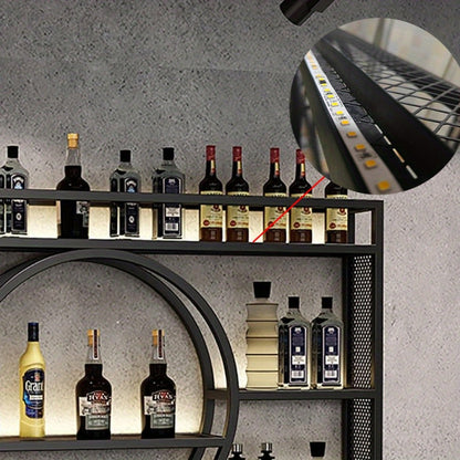 3-Tier Wall-Mounted Wine Rack with Wine Glass Holder for Living Room detail image