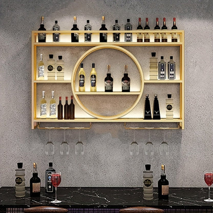 3-Tier Wall-Mounted Wine Rack with Wine Glass Holder for Living Room detail image - detail view 3